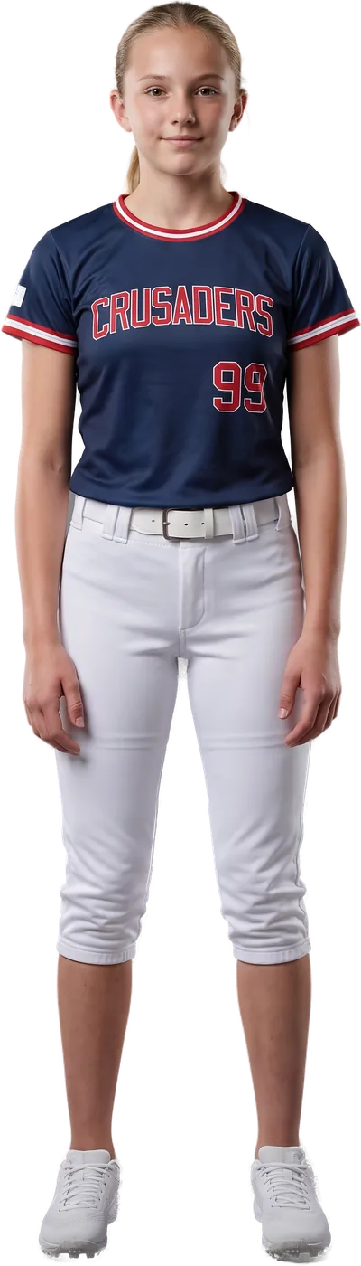Young player in the crewneck jersey