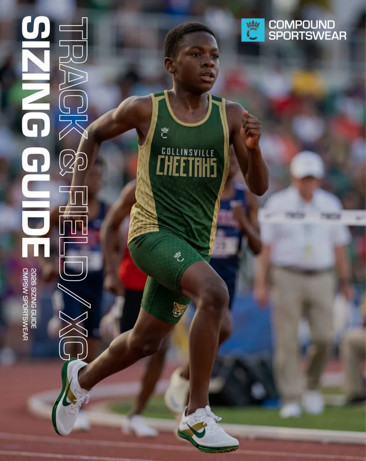 Men's track and cross country size chart cover