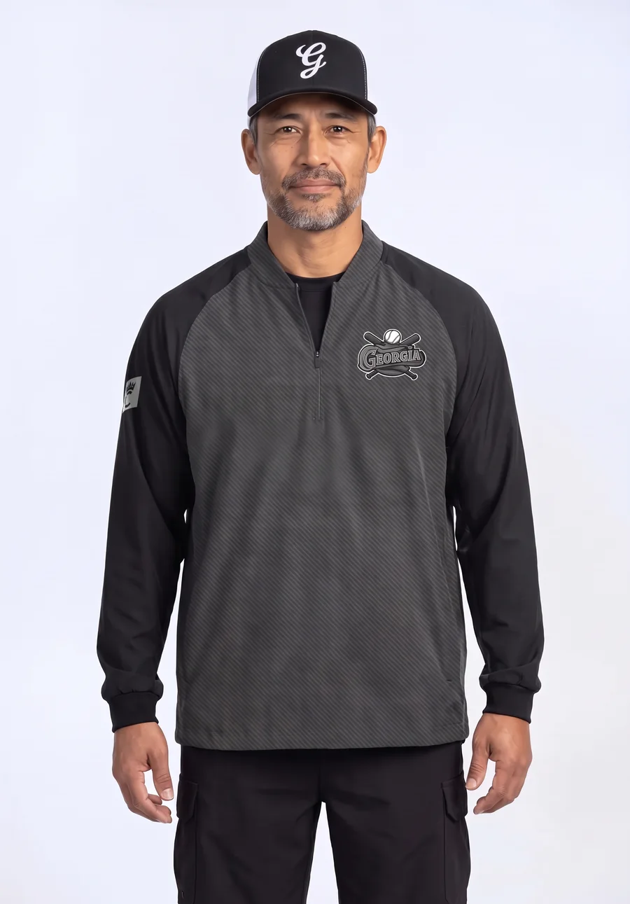Long Sleeve 1/4 Zip Cage Jacket — front view