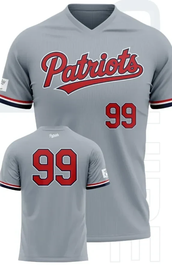 Youth V-Neck Baseball Jersey — measure the garment laid flat