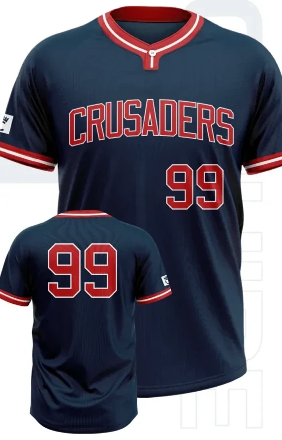 Women's 1-Button Softball Jersey — measure the garment laid flat