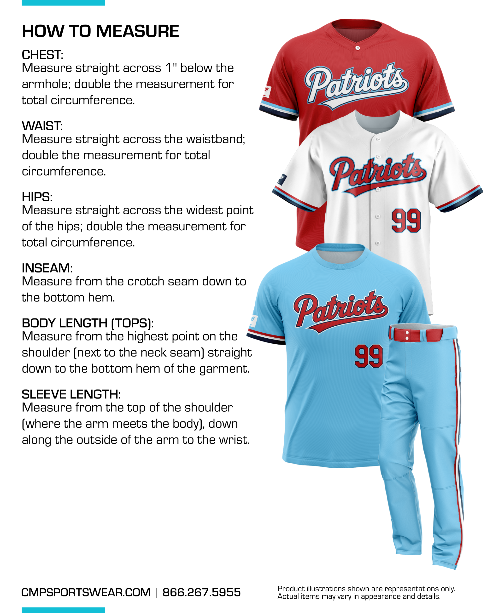 Youth Full Button Baseball Jersey | CMP SportsWear