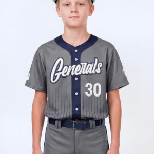Youth Full Button Baseball Jersey