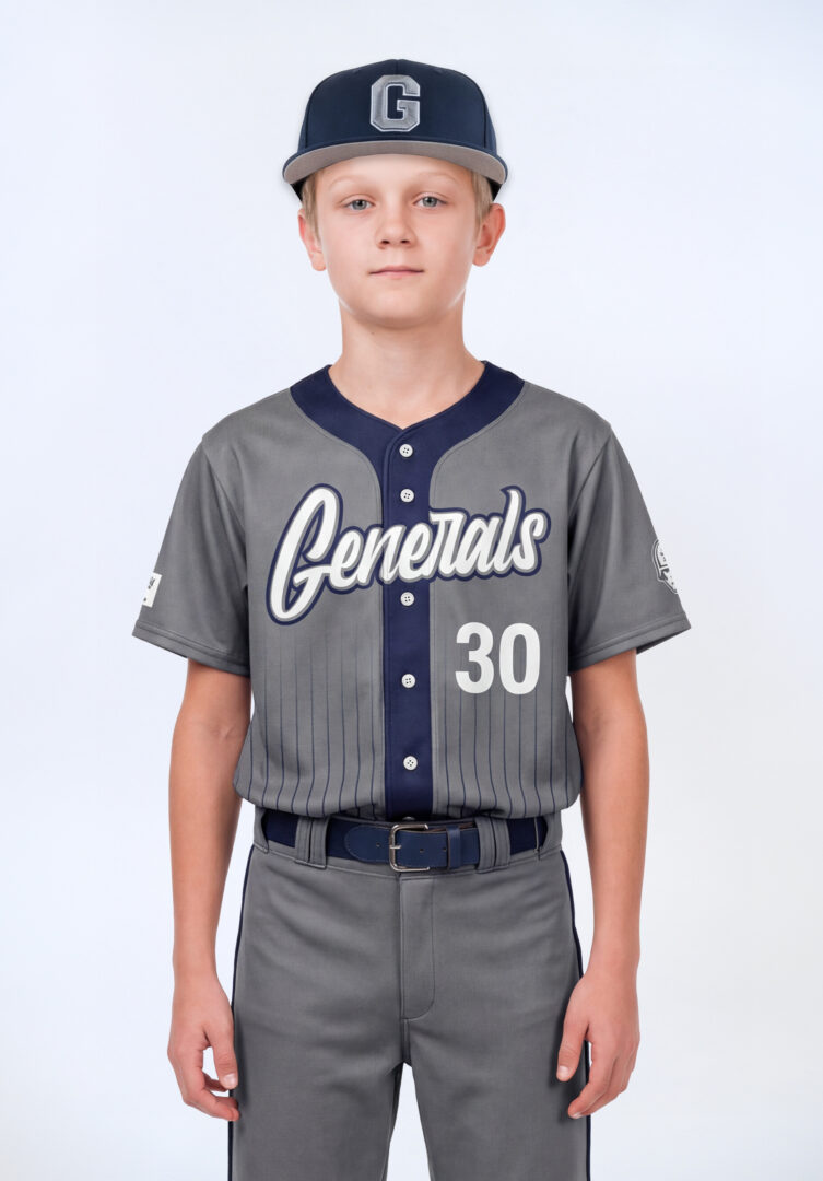 Youth Full Button Baseball Jersey