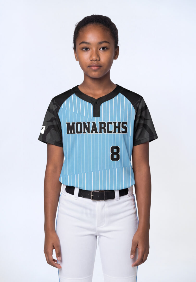 Girl's 1-Button Softball Jersey