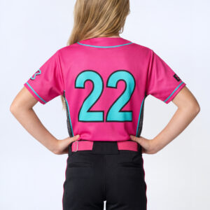 Girl’s Full Buttom Softball Jersey