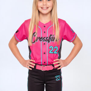 Girl’s Full Buttom Softball Jersey