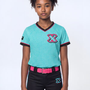 Girl’s V-neck Softball Jersey