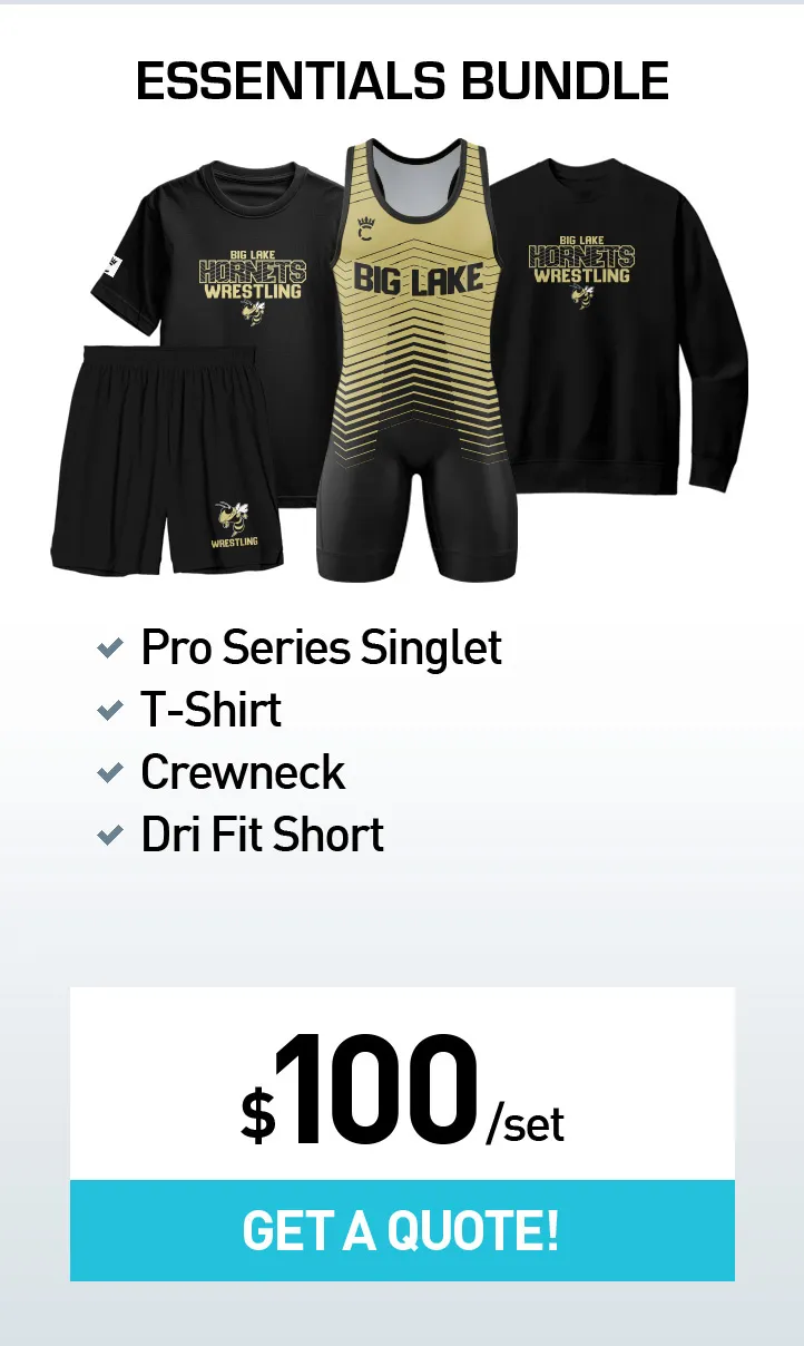 Essentials Bundle - custom wrestling teamwear package by Compound Sportswear