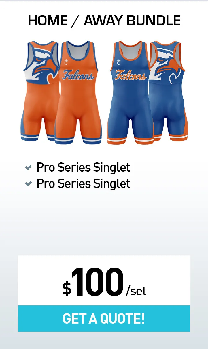 Home / Away Bundle - custom wrestling teamwear package by Compound Sportswear