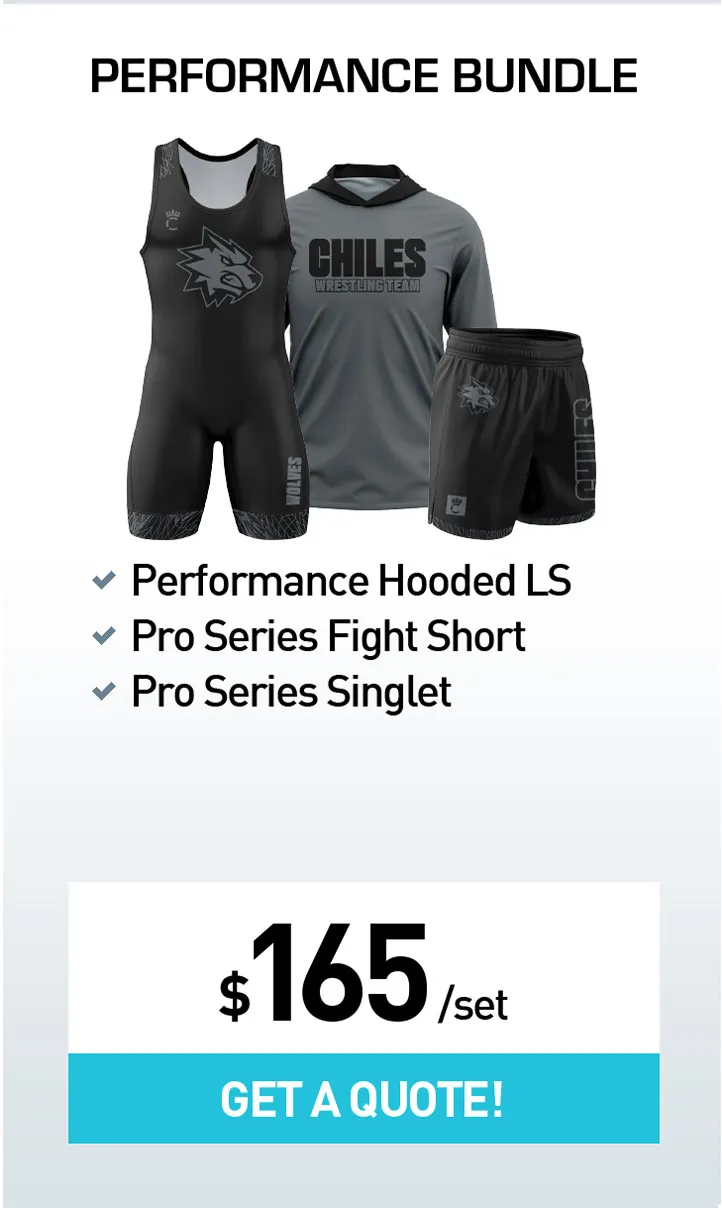 Performance Bundle - custom wrestling teamwear package by Compound Sportswear