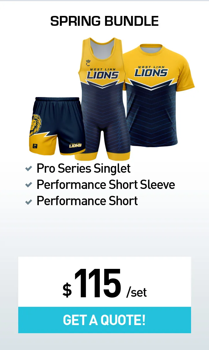 Spring Bundle - custom wrestling teamwear package by Compound Sportswear